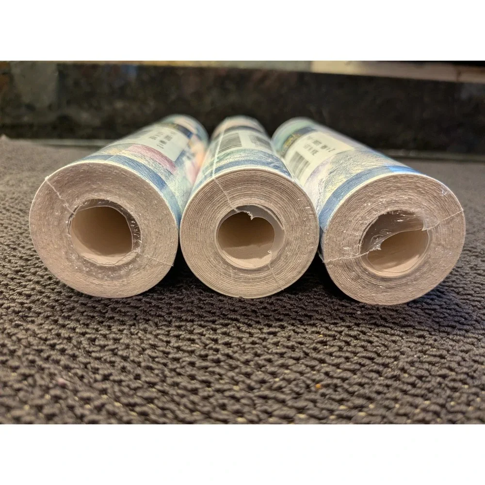 Village Wallpaper‎ Border 3 Rolls Watercolor Landscape 585878 Factory Sealed NOS